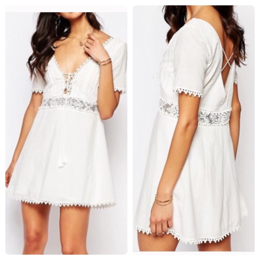 NWOT Jetset Diaries ‘Grazie’ white mini dress